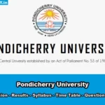 Pondicherry University Question Papers