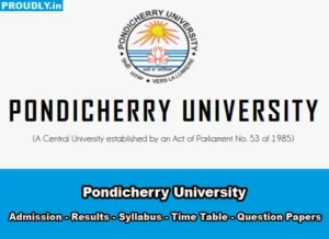 Pondicherry University Question Papers