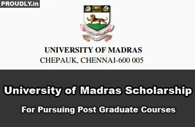 University of Madras Scholarship 2021-22