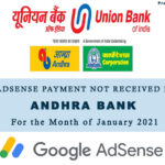 Adsense Payment Not Received Andhra Bank
