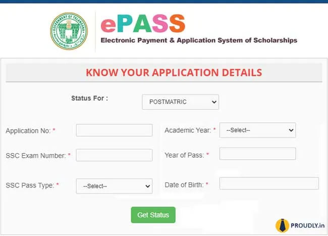 Telangana Epass Scholarship Status